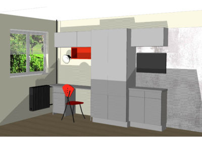 Interior design for two boys - 9m2